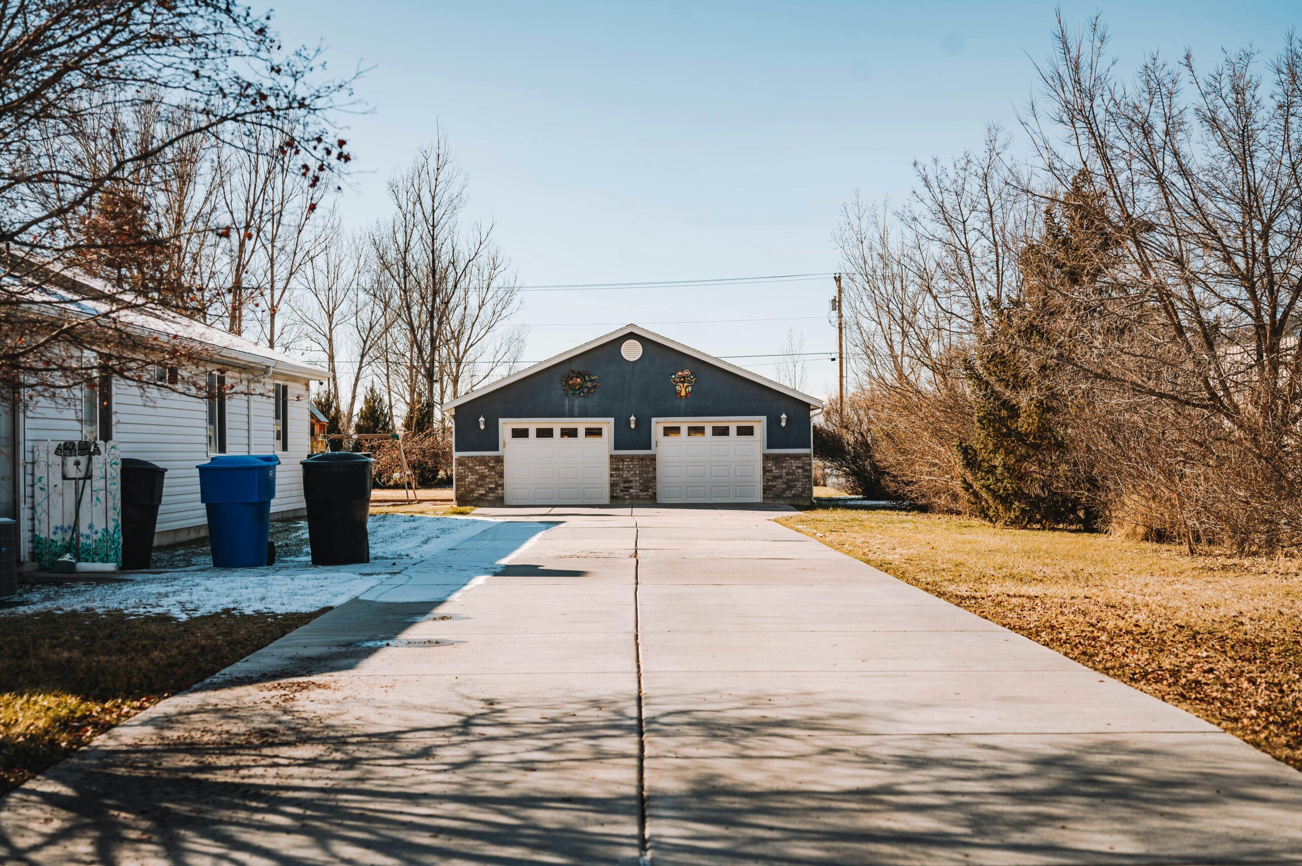 long unleveled driveway